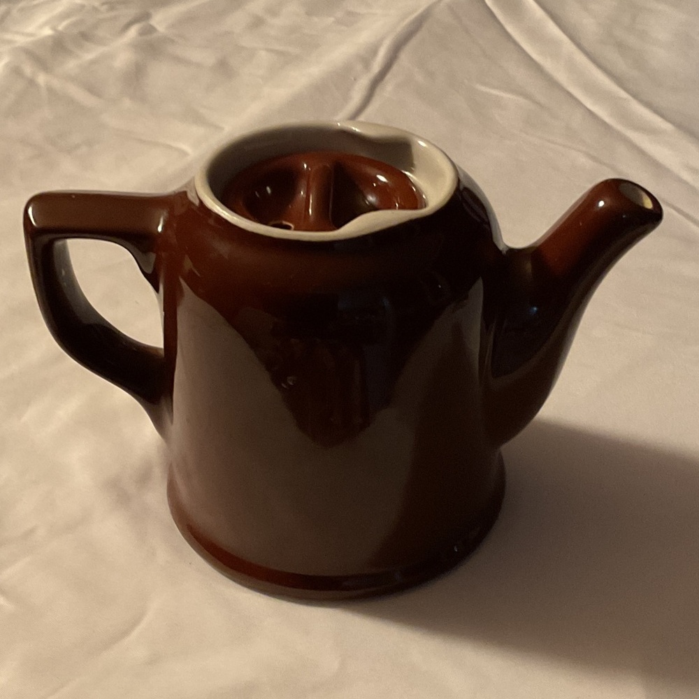 Classic Brown Ceramic Teapot